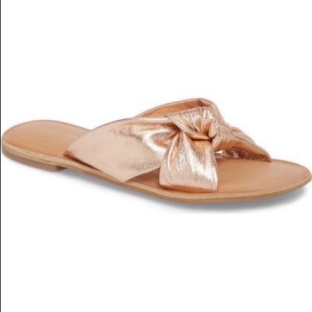 Jeffrey Campbell Rose Gold Slip On Sandals